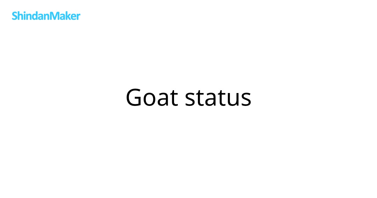 Goat status