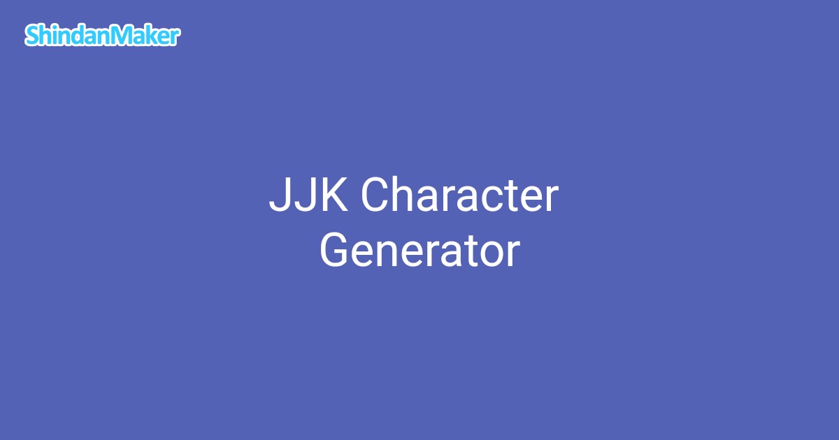 JJK Character Generator