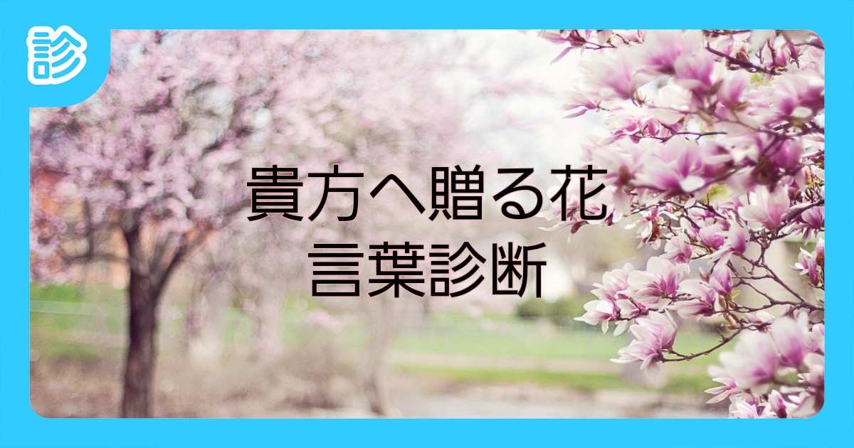貴方へ贈る花言葉診断 貴方へ贈る花言葉診断