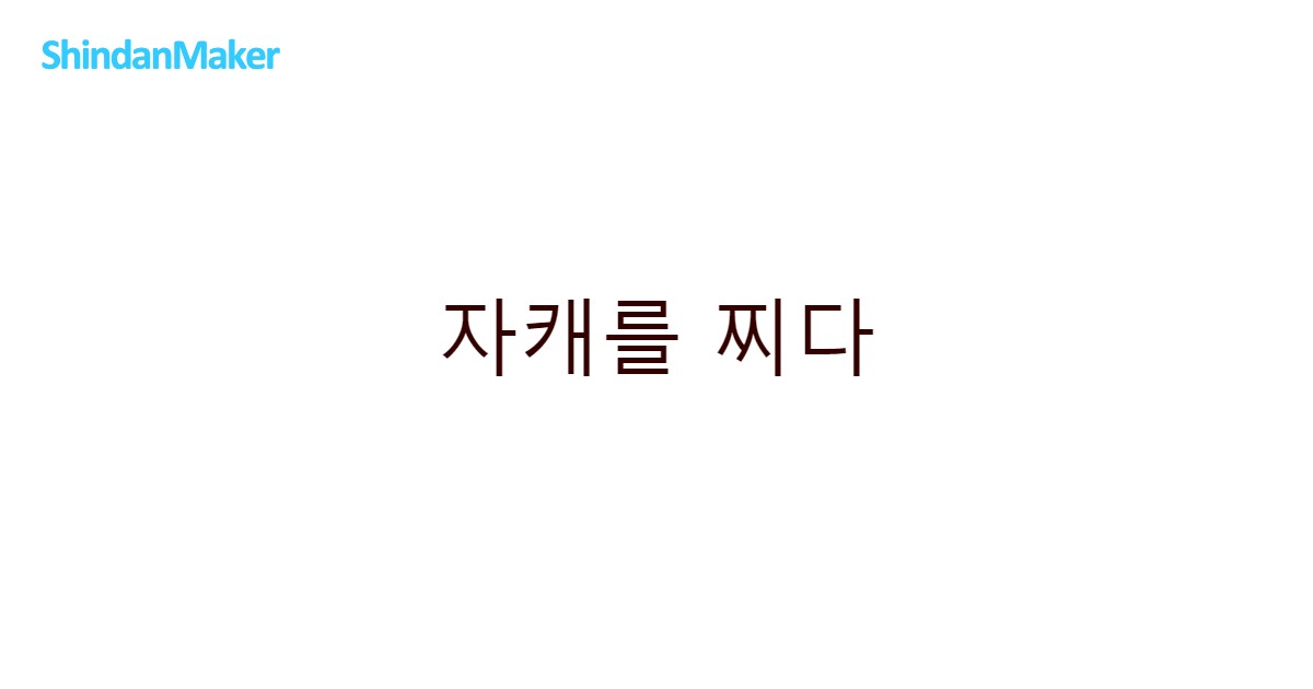 자캐를 찌다
