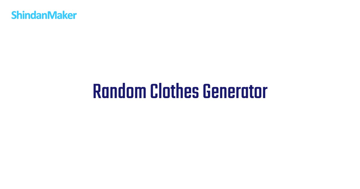 Random Clothes Generator