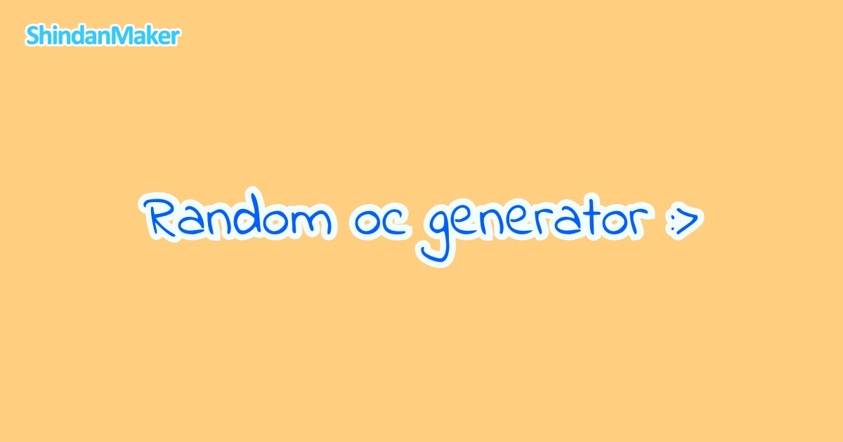 Random oc generator :>