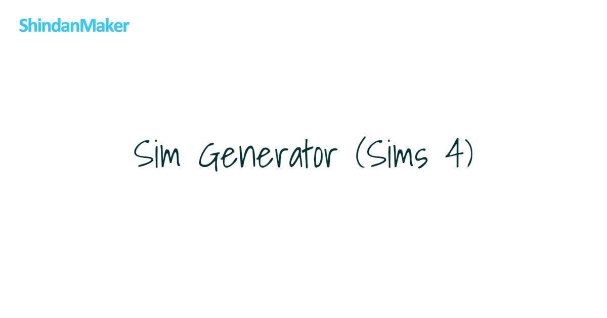 Sim Generator (Sims 4)