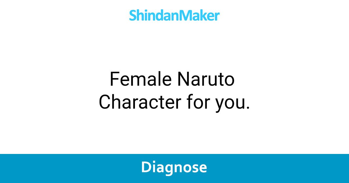 Female Naruto Character for you.