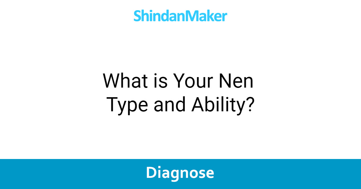 What is Your Nen Type and Ability?