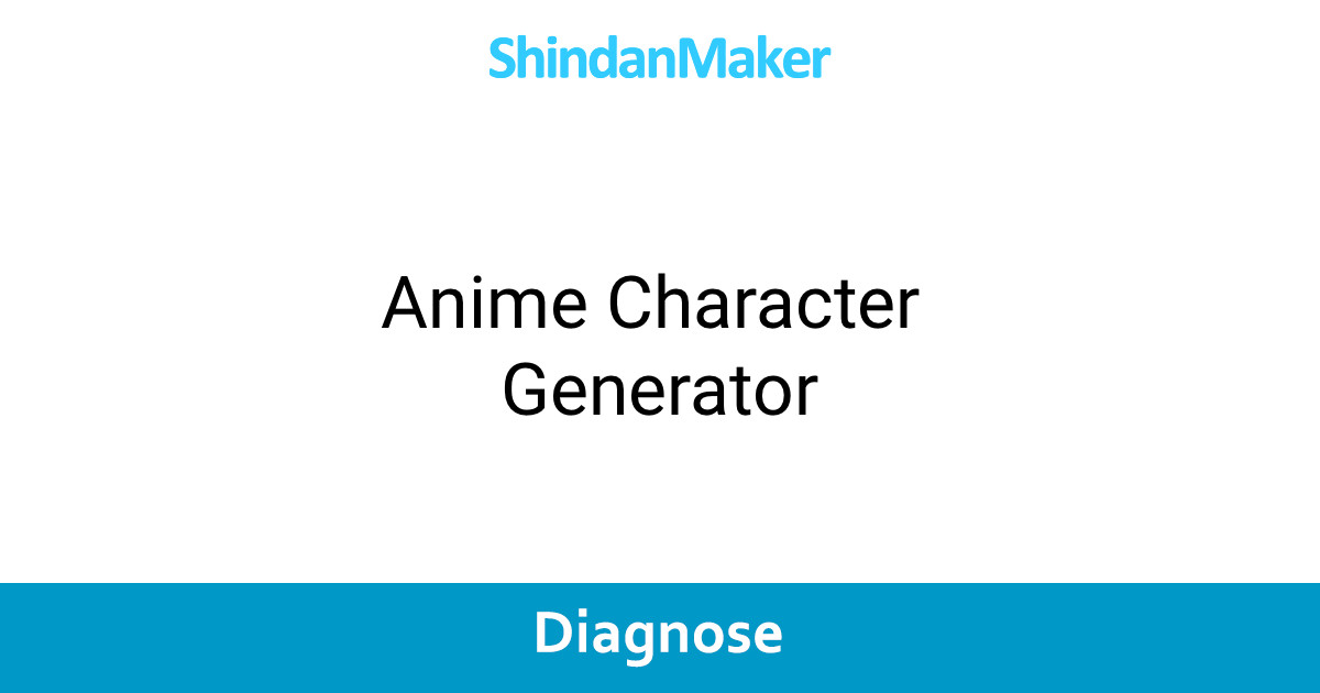 Anime Character Generator