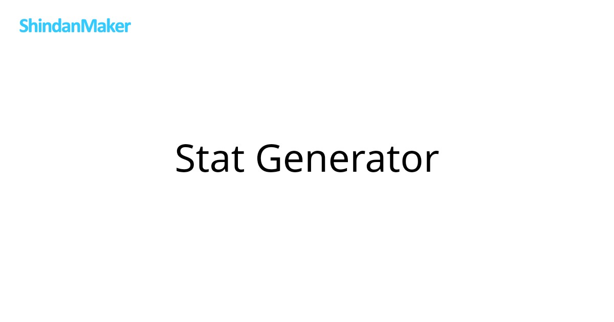 Stat Generator