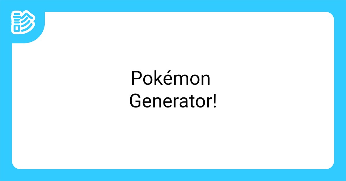 Pokemon Cartoon Generator _ Pokémon: Trainer Creator – VVWSB