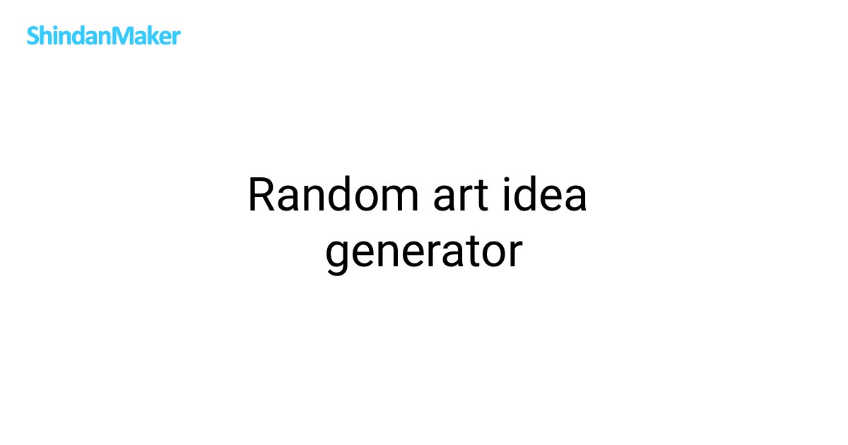 Random art idea generator